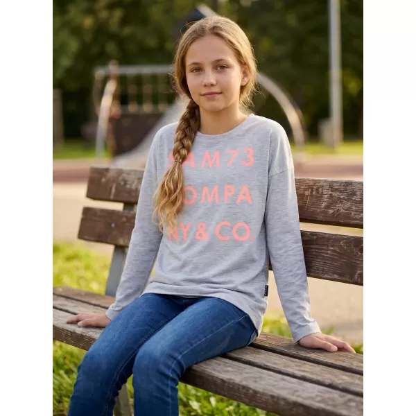  Girl's T -Shirt mit langen Ärmeln SAM 73 KAT GT 557 HELLGRAU 
