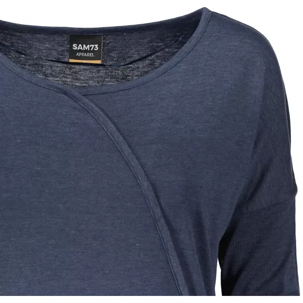  Frauen t -Shirt mit langen Ärmeln SAM 73 SANDRA WT 830 BLAU 