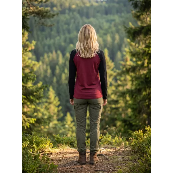 Frauen t -Shirt mit langen Ärmeln SAM 73 TIA WT 833 DUNKELROSA 