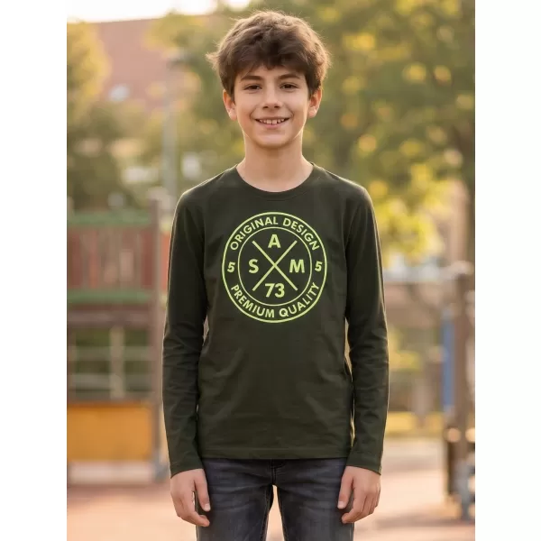  Boy T -Shirt mit langen Ärmeln SAM 73 SASHA BT 552 ARMEE 
