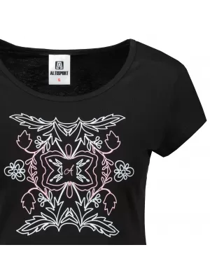 Damen-T-Shirt ALTISPORT ALW125122 SCHWARZ ROSA