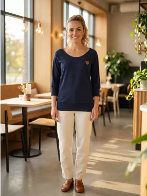 Frauen t -Shirt mit langen Ärmeln SAM 73 ELENA WT 831 DUNKELBLAU