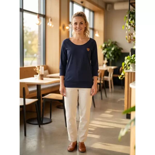  Frauen t -Shirt mit langen Ärmeln SAM 73 ELENA WT 831 DUNKELBLAU 