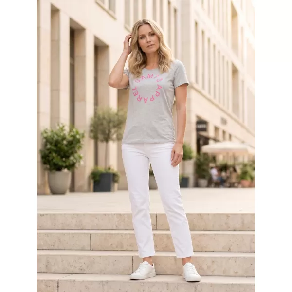  Frauen t -Shirt mit kurzen Ärmeln SAM 73 ARIAS WT 825 HELLGRAU 