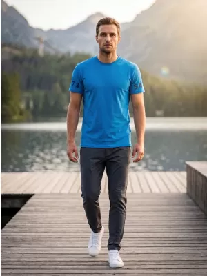 Herren t -Shirt mit kurzen Ärmeln SAM 73 MATTHEW MT 779 HELLBLAU