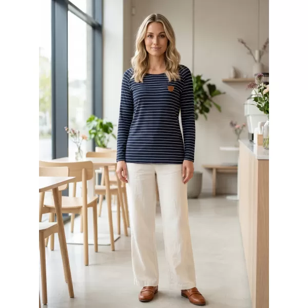  Frauen t -Shirt mit langen Ärmeln SAM 73 PAULA WT 836 DUNKELBLAU 