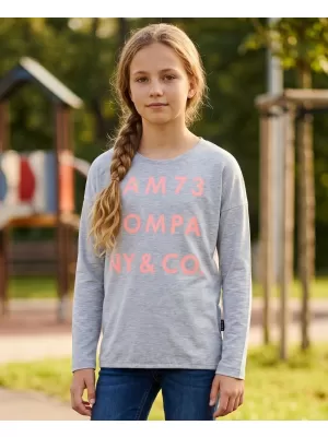 Girl's T -Shirt mit langen Ärmeln SAM 73 KAT GT 557 HELLGRAU