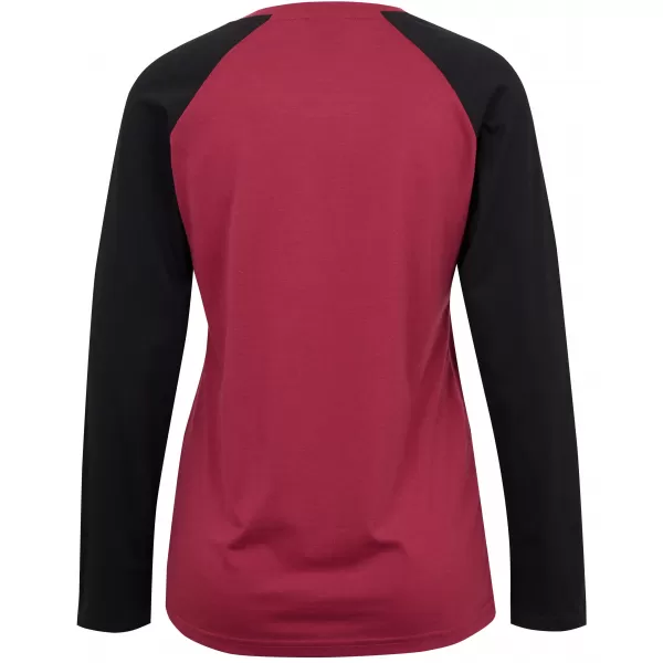  Frauen t -Shirt mit langen Ärmeln SAM 73 TIA WT 833 DUNKELROSA 