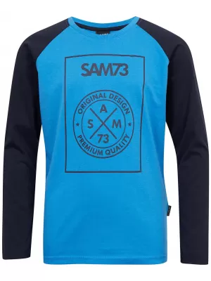Boy T -Shirt mit langen Ärmeln SAM 73 JACK BT 553 HELLBLAU