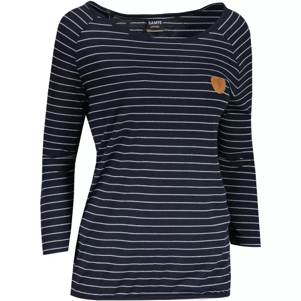  Frauen t -Shirt mit langen Ärmeln SAM 73 PAULA WT 836 DUNKELBLAU 
