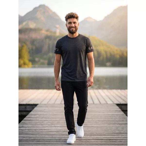 Herren t -Shirt mit kurzen Ärmeln SAM 73 MATTHEW MT 779 SCHWARZ 
