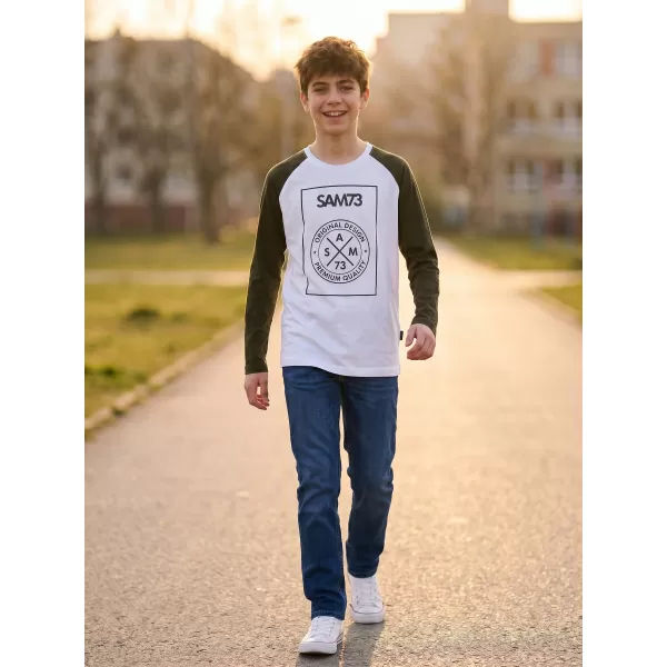  Boy T -Shirt mit langen Ärmeln SAM 73 JACK BT 553 WEIß 