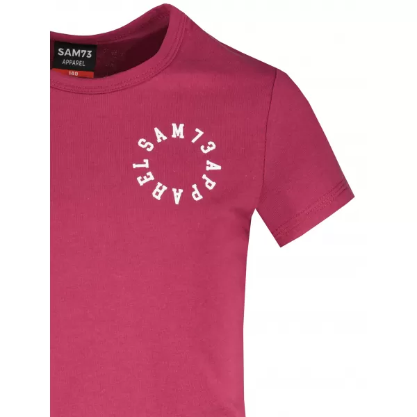  Girl's T -Shirt mit kurzen Ärmeln SAM 73 LEONI GT 553 DUNKELROSA 