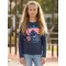 Girl's T -Shirt mit langen Ärmeln SAM 73 AGNES GT 555 BLAU