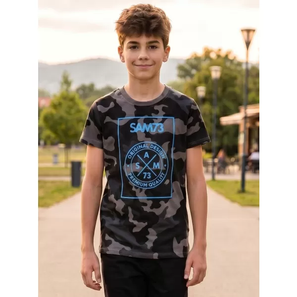  Boy T -Shirt mit kurzen Ärmeln SAM 73 TOBY BT 549 SCHWARZ 