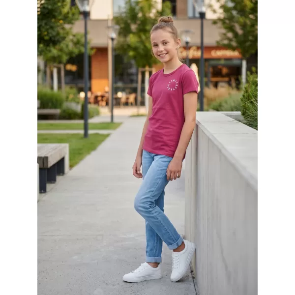  Girl's T -Shirt mit kurzen Ärmeln SAM 73 LEONI GT 553 DUNKELROSA 