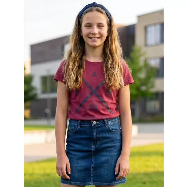  Girl's T -Shirt mit kurzen Ärmeln SAM 73 CAROLINE GT 554 DUNKELROSA 