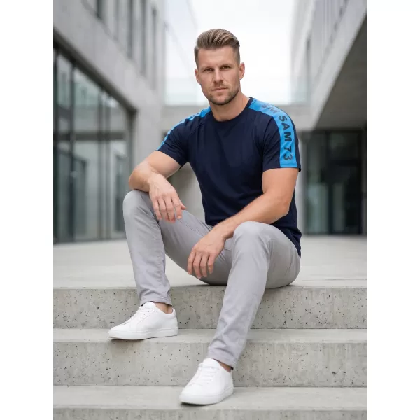  Herren t -Shirt mit kurzen Ärmeln SAM 73 BONO MT 782 DUNKELBLAU 