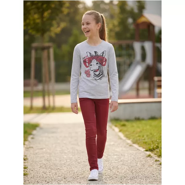  Girl's T -Shirt mit langen Ärmeln SAM 73 AGNES GT 555 HELLGRAU 