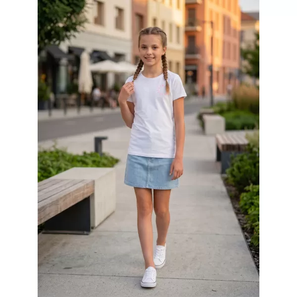  Girl's T -Shirt mit kurzen Ärmeln SAM 73 LEONI GT 553 WEIß 