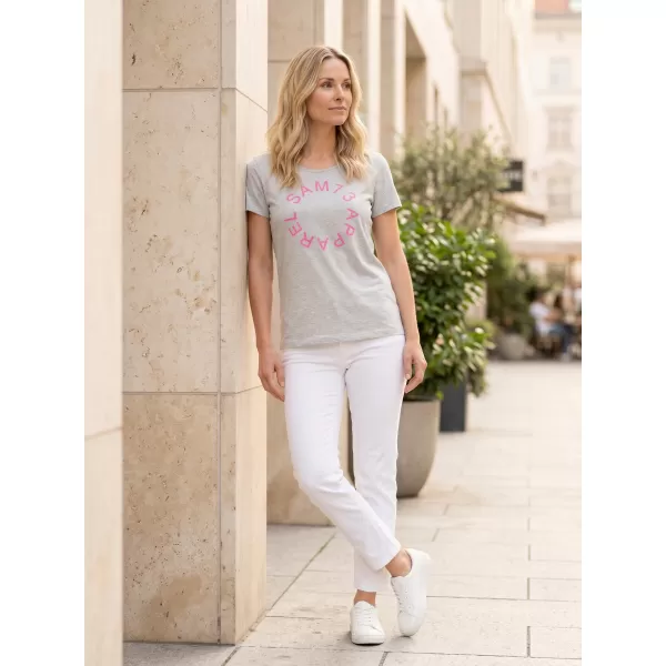  Frauen t -Shirt mit kurzen Ärmeln SAM 73 ARIAS WT 825 HELLGRAU 