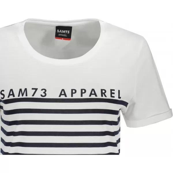  Frauen t -Shirt mit kurzen Ärmeln SAM 73 LANE WT 834 WEIß 