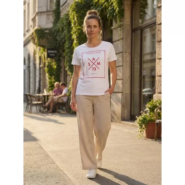  Damen-T-Shirt mit kurzen Ärmeln SAM 73 TANYA WT 826 WEIß 