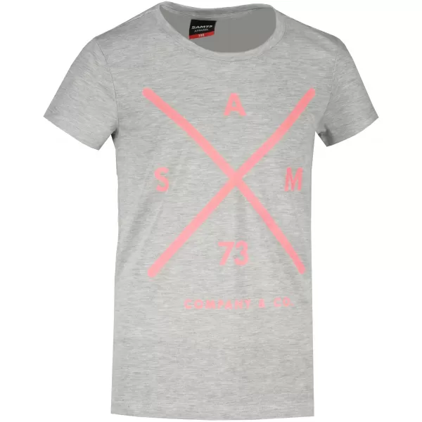  Girl's T -Shirt mit kurzen Ärmeln SAM 73 CAROLINE GT 554 HELLGRAU 