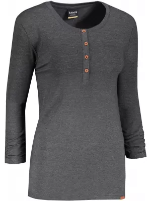 Frauen t -Shirt mit langen Ärmeln SAM 73 ADRIANNE WT 829 SCHWARZ