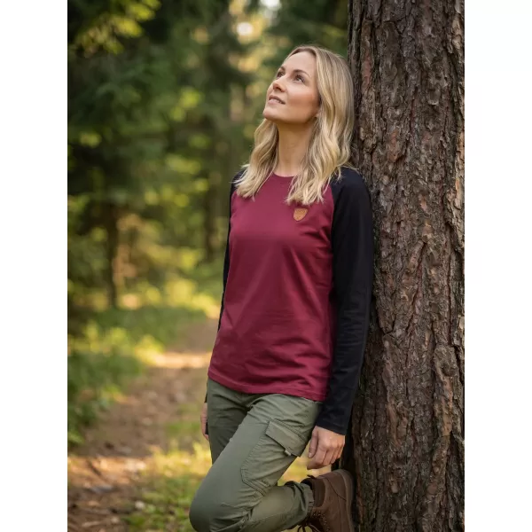  Frauen t -Shirt mit langen Ärmeln SAM 73 TIA WT 833 DUNKELROSA 