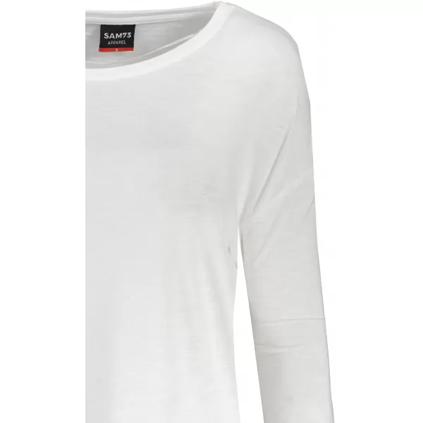  Frauen t -Shirt mit langen Ärmeln SAM 73 VIRGINIA WT 832 WEIß 