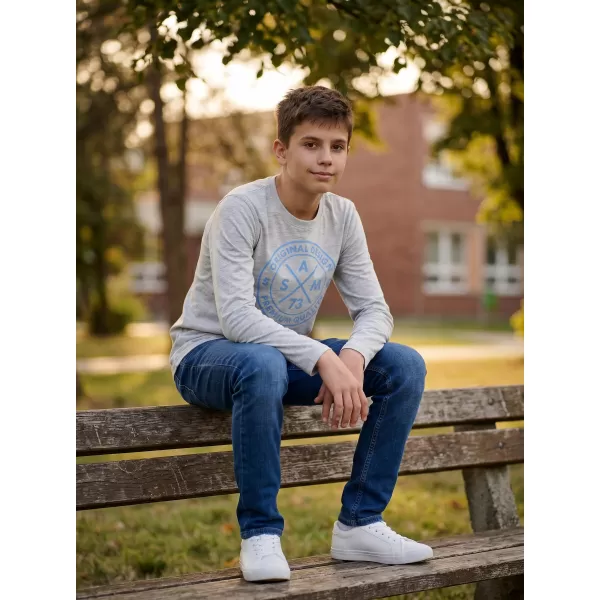  Boy T -Shirt mit langen Ärmeln SAM 73 SASHA BT 552 HELLGRAU 