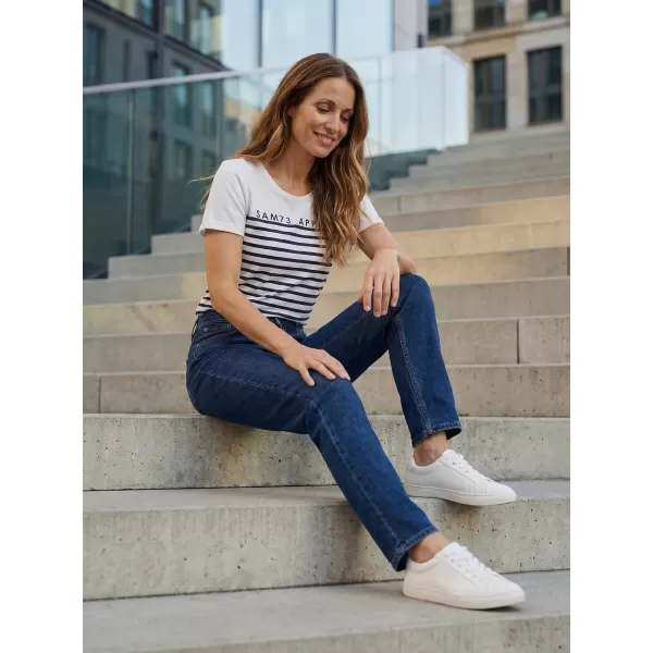  Frauen t -Shirt mit kurzen Ärmeln SAM 73 LANE WT 834 WEIß 