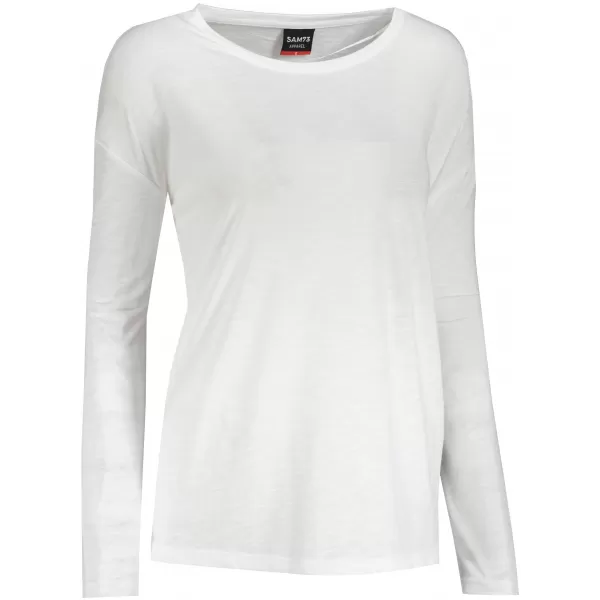  Frauen t -Shirt mit langen Ärmeln SAM 73 VIRGINIA WT 832 WEIß 