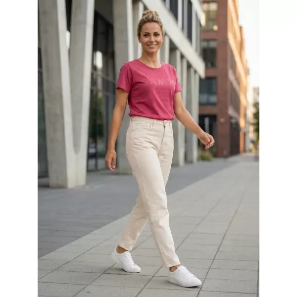  Frauen t -Shirt mit kurzen Ärmeln SAM 73 JOHANNA WT 835 DUNKELROSA 