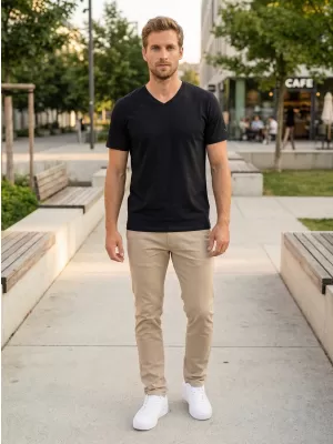 Herren t -Shirt mit kurzen Ärmeln SAM 73 BLANE MT 807 BLAU
