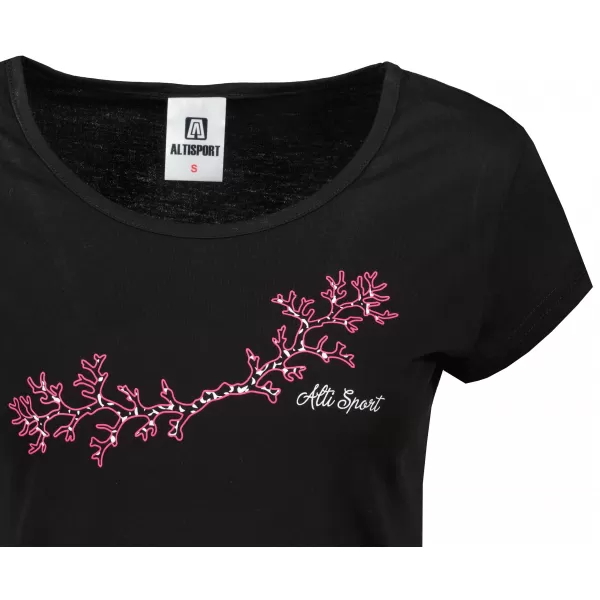  Damen-T-Shirt ALTISPORT ALW128122 SCHWARZ ROSA 