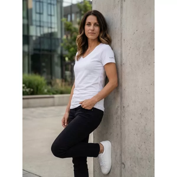  Damen-T-Shirt mit kurzen Ärmeln SAM 73 UNA WT 866 WEIß 