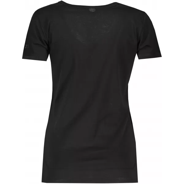  Frauen t -Shirt mit kurzen Ärmeln SAM 73 UNA WT 866 SCHWARZ 