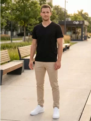 Herren t -Shirt mit kurzen Ärmeln SAM 73 BLANE MT 807 SCHWARZ