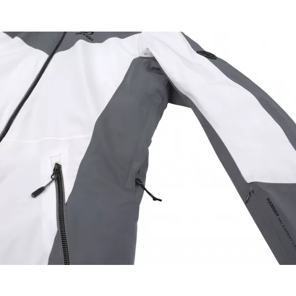  Damen-Skijacke HANNAH CANNA LEUCHTENDES WEIß/FROSTGRAU 