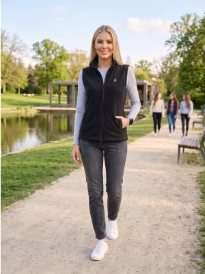 Fleeceweste für Damen ALTISPORT ALW002518 SCHWARZ UND SILBER