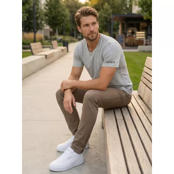  Herren t -Shirt mit kurzen Ärmeln SAM 73 BLANE MT 807 GRAU 