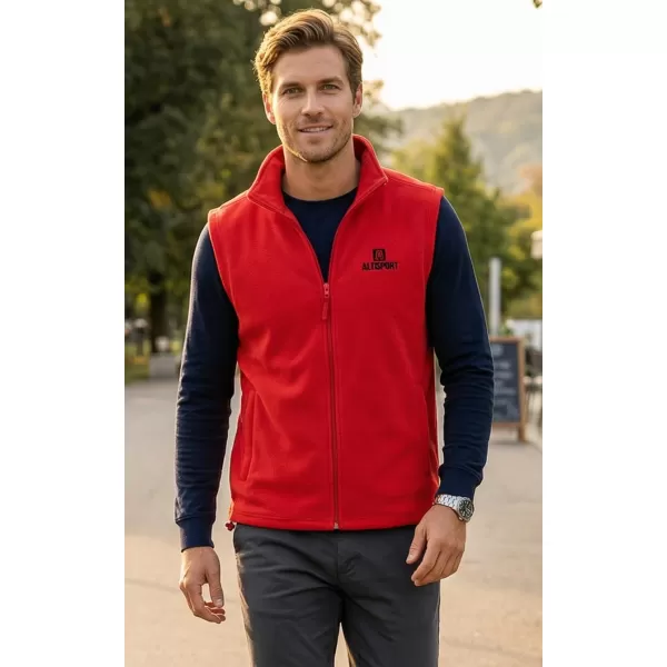  Fleeceweste für Herren ALTISPORT ALM006518 ROT 