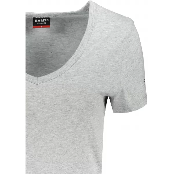  Frauen t -Shirt mit kurzen Ärmeln SAM 73 UNA WT 866 GRAU 