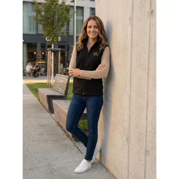 Fleeceweste für Damen ALTISPORT ALW056518 SCHWARZ UND GOLD 