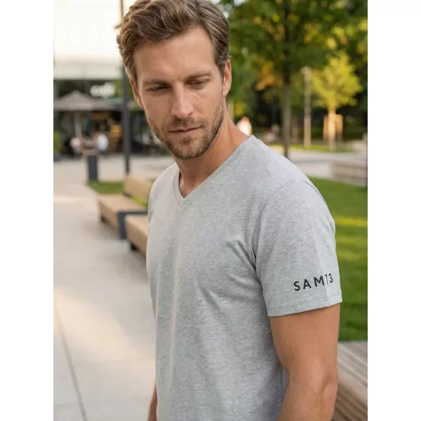  Herren t -Shirt mit kurzen Ärmeln SAM 73 BLANE MT 807 GRAU 
