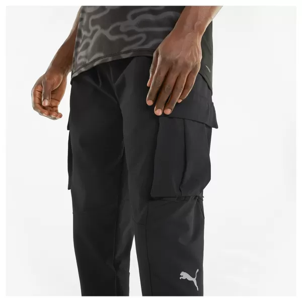  Herren-Jogginghose PUMA RUN WOVEN CARGO PANT M 520864-01 PUMA SCHWARZ 