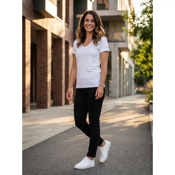  Damen-T-Shirt mit kurzen Ärmeln SAM 73 UNA WT 866 WEIß 