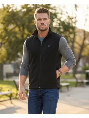 Fleeceweste für Herren ALTISPORT ALM002518 SCHWARZ